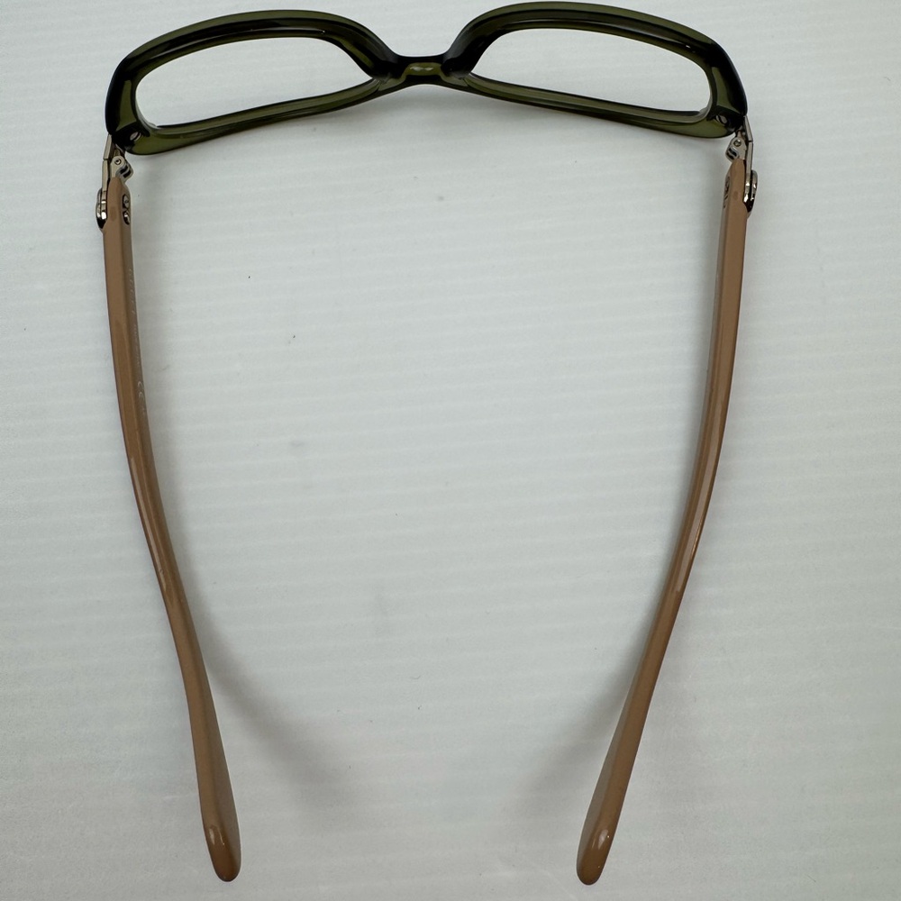 GUCCI EYEGLASSES GG 3200 310 140 TRANSPARENT GREEN & NUDE BEIGE Semi Cat Eye - Picture 13 of 16